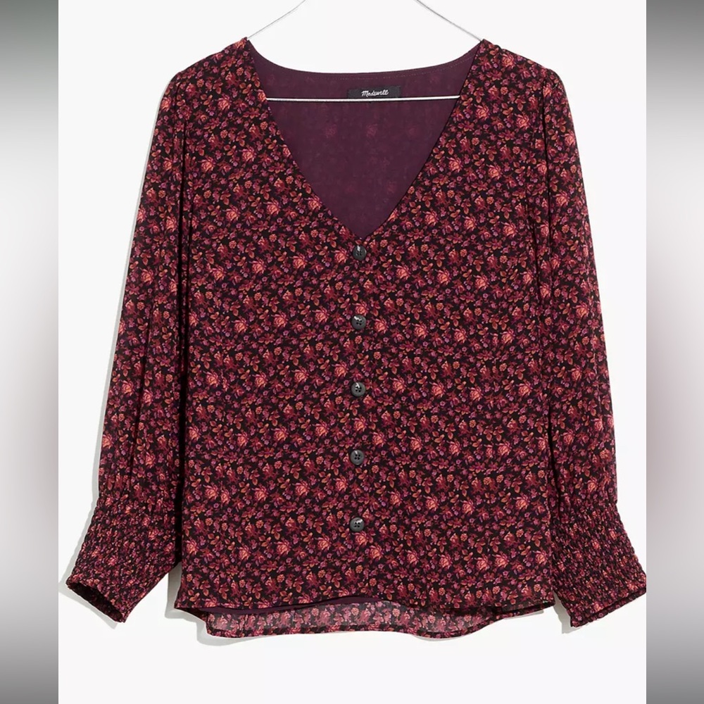 Madewell Floral Button Top | Size 10